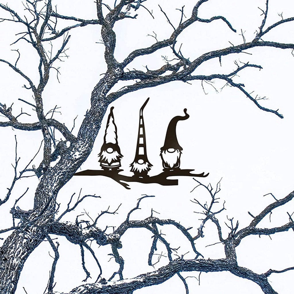 BQBQERT Steel Bough Metal Art Fairy Garden Dwarf Statue Yard Decoration Home Decor Outdoor