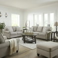 thumbnail image 7 of Signature Design by Ashley Gaelon Casual Firmly Cushioned Ottoman with Bun Legs, Gray & Brown, 7 of 7