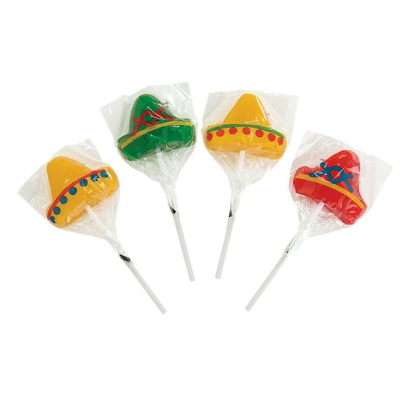 Fun Express Sombrero Lollipops - 12 Pc.