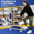 thumbnail image 3 of Foldable Push Cart Dolly | 660 lbs. Capacity | Heavy Duty Moving Platform Hand Truck with Swivel Wheels | Small Flatbed Cart | Space Saving Push Handle-b6, 3 of 7