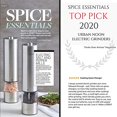 thumbnail image 4 of Electric Salt and Pepper Grinder Set - Battery Operated Stainless Steel Mill with Light (Pack of 2 Mills) - Automatic One Handed Operation - Electronic Adjustable Shakers - Ceramic Grinders, 4 of 6