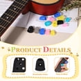 thumbnail image 3 of Uxcell Rubber Finger Tips Office 5 Sizes, 20 Pcs Guitar Fingertip Protector Silicone Thimbles for Hand Sewing Paper Sorting Money Counting Guitar Playing, Black, 3 of 6