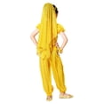 thumbnail image 6 of Weebloom Toddler Girl Outfit Dance Performance Outfit Belly Dance Ethnic Practice Dress Children Folk Dance Wear Design Girl Clothes Set Size 7-8 Years Yellow, 6 of 6