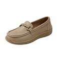 thumbnail image 2 of Willtoo Womens Wide Toe Loafers Slip On Casual Platform Walking Shoes Metal Buckle Lightweight Comfort Daily Work Loafers, 2 of 6