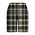 thumbnail image 5 of ZCFZJW Men's Gingham Bermuda Shorts Lightweight Summer Quick Dry Plaid Beach Swim Trunks Big and Tall Casual Drawstring Elastic Waist Workout Short Pants with Pockets Black#01 XL, 5 of 5