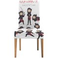 thumbnail image 2 of FMSHPON Ninja in Different Poses Stretch Chair Cover Protector Seat Slipcover for Dining Room Hotel Wedding Party Set of 4, 2 of 6