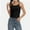 Black, variant on Women's Slim-Fit Strap Camisole Tank Top - Basic Cami Undershirt