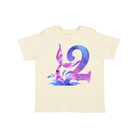 

Inktastic 2nd Birthday Mermaid Tail Gift Toddler Boy or Toddler Girl T-Shirt