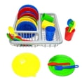 thumbnail image 1 of de ptos para niños, 28 piezas de vajil para niños con estante de almacenamiento Juguetes de cocina de plástico, Juguete educativo y de CUTICAT Juguetes de rol para niños, 1 of 8
