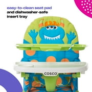 Cosco Kids Simple Fold Deluxe High Chair with 3-Position Tray, Monster Syd