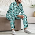 thumbnail image 7 of Sikiie Penguins Mens Pajama Set, Soft Warm Long Sleeve Sleepwear, Cozy Button-Down Pjs for Men-Medium, 7 of 7