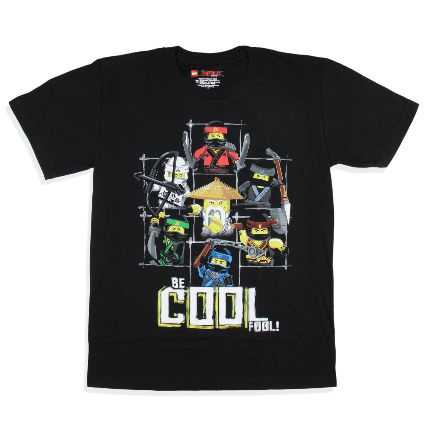 Bioworld, Lego Ninjago Boys' T-Shirt, Size S, Be Cool Fool graphic