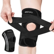 Knee Brace with Side Stabilizers for Women & Men, UNEEI Adjustable Knee Sleeves and Supports with Silicone Anti-Slip Strips for Meniscus Tear, Arthritis and Joint Pain, XXL