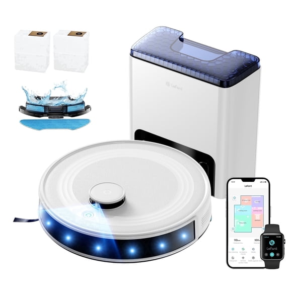 Lefant M2L Plus Robot Vacuum and Mop, 7000Pa Suction, LiDAR Navigation Multi-Floor Mapping, Self-Emptying and Filling, Robot Vacuum for Floors Pet Hair