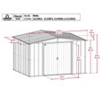 thumbnail image 3 of Arrow Classic Steel Storage Shed, 10x8, Vert sauge, 3 of 8