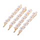 thumbnail image 4 of 4x Fashion Ladies Perlas Clips para el cabello de metal Barrette Accesorios para el cabello de bricolaje Soledad Perlas horquillas pinzas para el cabello, 4 of 7