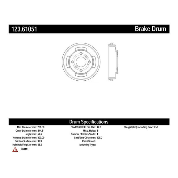 Brake Drum Fits select: 2011-2019 FORD FIESTA