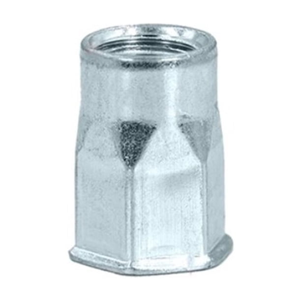 Inserto de rosca de cabeza plana de medio hexágono de 100 piezas, inserto de encuadernación semihexagonal de tipo abierto, tuerca de remache Rivnut Nutsert