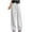 White, variant on Enjoytime Womens Pants High Waisted Straight Leg Wide Leg Trousers Solid Color Soft Casual Loose Comfy Pants Beige M