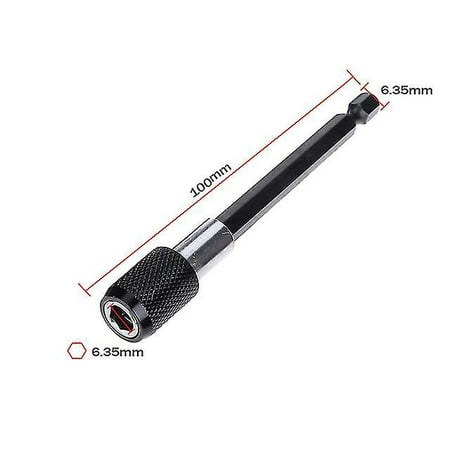 

ZHOUY Electric Screwdriver And Screwdriver 100mm --6.35mm Batch Head Extension Stick Magnetic Screwdriver Quick Transfer Lever 100mm Self-locking Extension