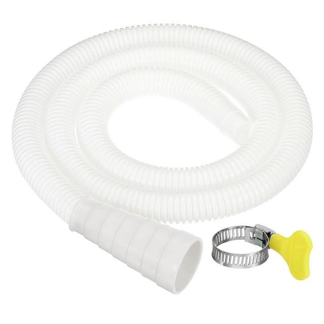 Manguera de desagüe para aire acondicionado Uxcell de 1 metro, 6 tamaños de boca de 20-30 mm, manguera de desagüe universal con abrazadera, blanca