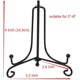 thumbnail image 2 of 2pcs Black Iron Easel Plate Display Holder Stand, 2 of 5