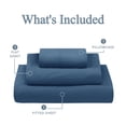thumbnail image 3 of Mainstays Washed Ultra Soft Microfiber Bed Sheet Set, Twin-XL, Washed Indigo, 3-Piece, 3 of 7