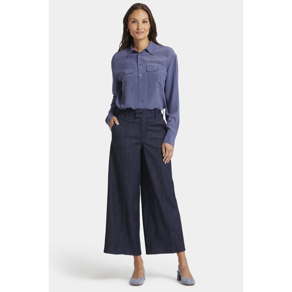 NYDJ Women's Wide Leg Trouser Ankle Jeans With High Rise