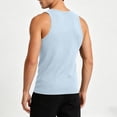 thumbnail image 6 of Yteetum Men's Ribbed Tank Tops Crewneck High Stretch Moisture Wicking Sleeveless Muscle Shirt Summer Solid Round Neck Loose Gym Workout Bodybuilding Athletic T Shirts, 6 of 8