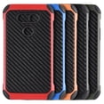 thumbnail image 2 of LG G5 TOUGH HYBRID CASE BLACK + BLUE PC WITH CARBON FIBER FINISH LUXMO No, 2 of 16