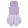 thumbnail image 5 of iixpin Kids Girls Shiny Sleeveless Figure Ice Skating Dress Ballet Lyrical Dancewear Modern Dance Performance Costume Lavender 6, 5 of 6