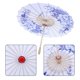 thumbnail image 5 of Paraguas Papel Aceite para Mujer Hecho Mano Prueba Lluvia Paraguas Hecho Mano Patrón Flor Prueba Viento Paraguas (Azul) Amonsee No, 5 of 7