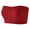 Red, variant on Women's Tube Tops Solid Summer Crop Top Basic Casual Bandeau Going Out Strapless Short Shirt with Removable Padding Red