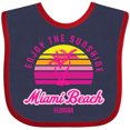 thumbnail image 3 of Inktastic Summer Enjoy the Sunshine Miami Beach Florida in Pink Boys or Girls Baby Bib, 3 of 4