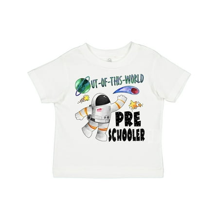 

Inktastic Out of This World Preschooler Astronaut in Space Gift Toddler Boy or Toddler Girl T-Shirt