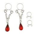 thumbnail image 1 of lionlar Bijoux de Corps Pendants Non à Clipser, Rouge, 1 of 9