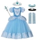 thumbnail image 1 of Vestido de princesa Blancanieves de Disney para niñas, disfraz de Cosplay, Rapunzel, Bella, Cenicienta, fiesta de cumpleaños de Halloween, ropa para niños 5-6T (etiqueta 130) Gao Jinjia LED, 1 of 2
