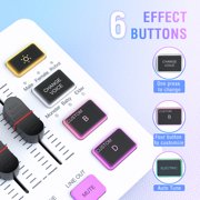 FIFINE SC3PLUS Gaming Audio Mixer, 4 Channels Audio Interface with XLR/6.35mm/3.5mm Inputs, RGB Streaming Sound Card with Monitor, 48V Power, Mute Button