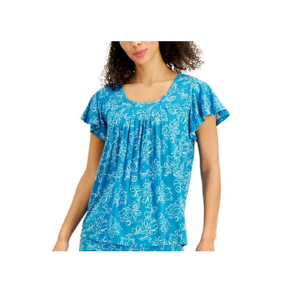 allbrand365 designer Charter Club Womens Pajamas Top,Outline Floral,X-Small