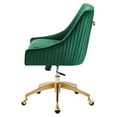 thumbnail image 3 of Computer Work Desk Chair, Green, Velvet, Modern Contemporary, Home Business Office Furniture, 3 of 7