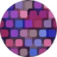 thumbnail image 1 of Ahgly Company Machine Washable Indoor Square Transitional Dark Magenta Purple Area Rugs, 3' Square, 1 of 7