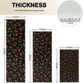 thumbnail image 4 of Black Christmas Cherry Pattern Kitchen Rugs Sets Of 3,Kitchen Runner Rugs Non Skid Washable,Decorative Kitchen Floor Mats for Kitchen,Sink,Laundry,17"x30"+ 17"x47" + 17"x59", 4 of 6