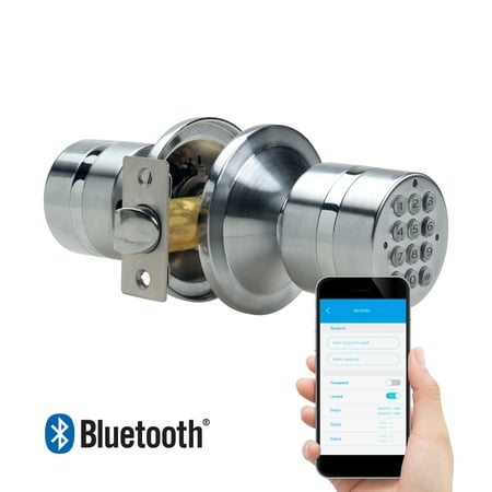 TurboLock Weatherproof Electronic Smart Bluetooth Keyless Door Lock w/ App, Live Monitoring, and Keyless Entry - Easy (Best Smart Door Lock)