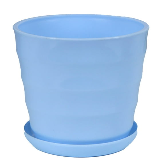 BKBP Colorful Plastic Flower Pots for Succulents, Indoor/Outdoor Decorative Planters with Drainage Holes, Lightweight Garden Containers for Herbs House Plants (2 Size Options)