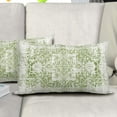 thumbnail image 5 of Lime Green Gray Ethnic Boho Rectangular Throw Pillow Covers 12X20 Inch Set of 2 Bohemian Carpet Pattern Vintage Lumbar Pillow Cases Grey Floral Pillow Cover Home Decor for Sofa Couch Porch Outdoor, 5 of 5