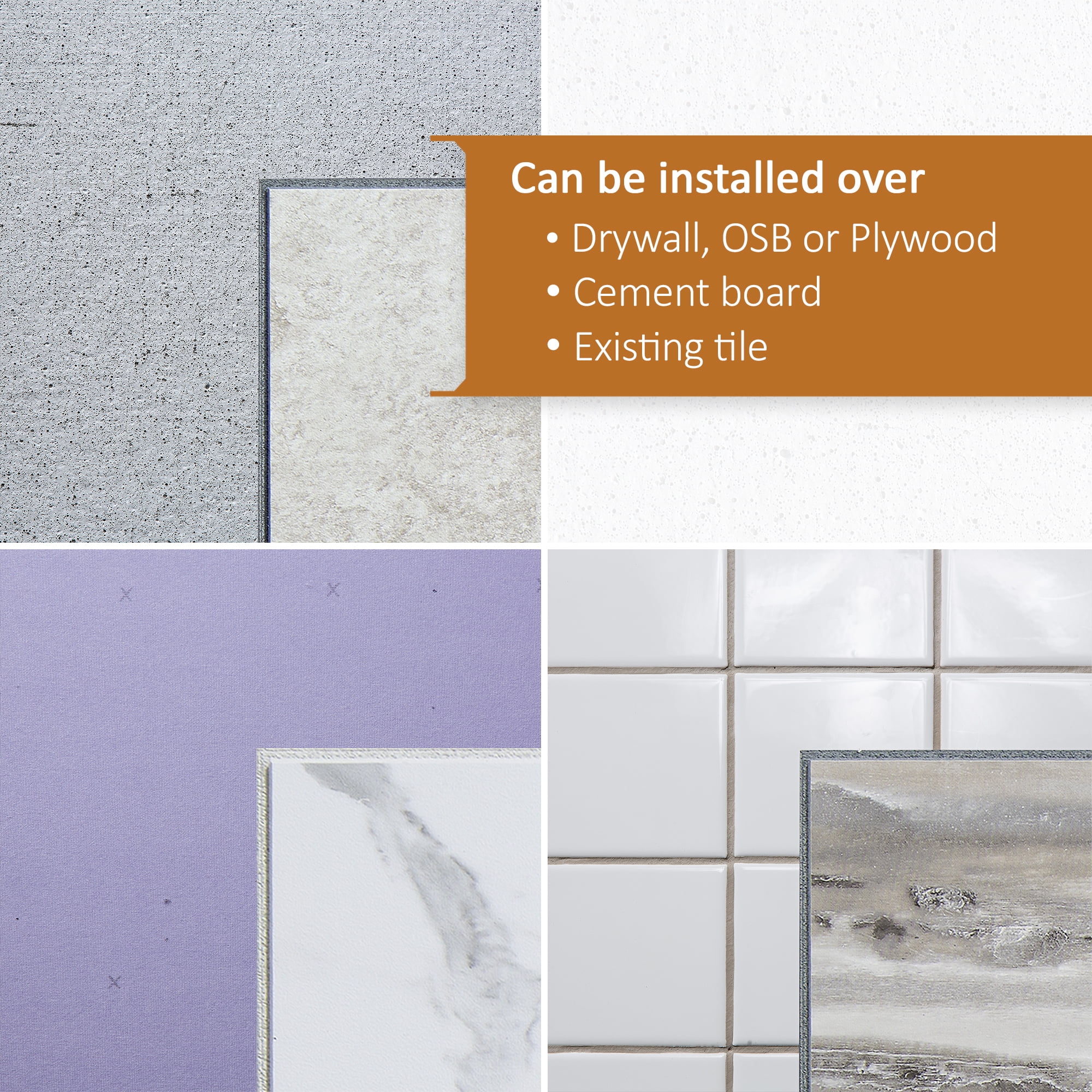 Palisade 23.2 in. x 11.1 in. Interlocking Vinyl Wall/Backsplash Panels in Ashen Slate (10 Pack)