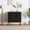 BLACK, variant on Garvee 31.5 In Modern Sideboard Buffet Cabinet with Storage, Wood Accent Storage Cabinet with Herringbone Doors & Shelf, Credenza Console Table for Dining Room Living Room Entryway