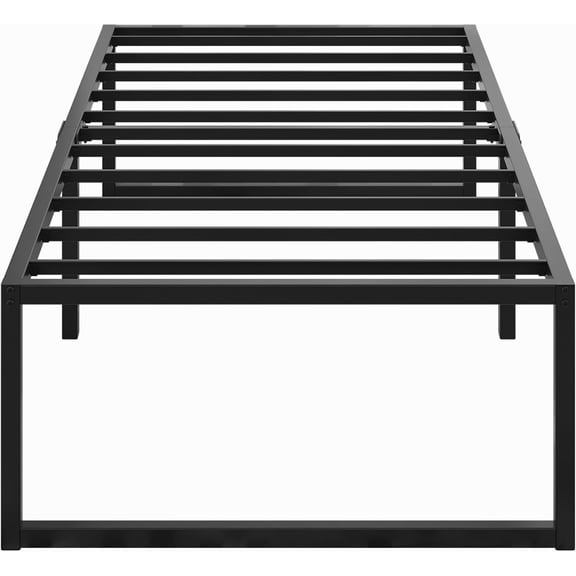 18 Inch Twin Bed Frames Heavy Duty Metal Twin Platform Bed Frame No Box Spring Needed, Noise Free, Easy Assembly, Black