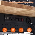 thumbnail image 4 of 60 in Adjustable Workbench with Drawer Storage Rubber Wood Top Work Table for Garage Heavy Duty Worktable with Removable Pegboard Power Outlet Hooks Tool Storage Bench for Warehouse Workshop, 4 of 6