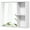 White, variant on Gymax Bathroom Medicine Cabinet Wall Mounted Storage Organizer w/ Single Mirror Door Black